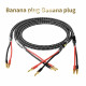 Xangsane 5N OCC 2*2.5mm²  Hifi Speaker Cable Amplifier Connection Cable High Fidelity Banana Plug Y Plug Connector