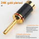 8pcs Carbon Fiber Gold Plated DIY Banana Plug Welding-free Speaker Audio Amplifier Plug