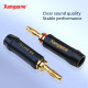 XS-6001Au 4pcs Copper Gold-plated Banana Plug DIY Speaker Amplifier Decoder Connector Wire Accessories