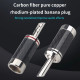 8pcs Carbon Fiber Black / White Copper Rhodium Plated Banana Plug Hifi Audio Speaker Cable Plug