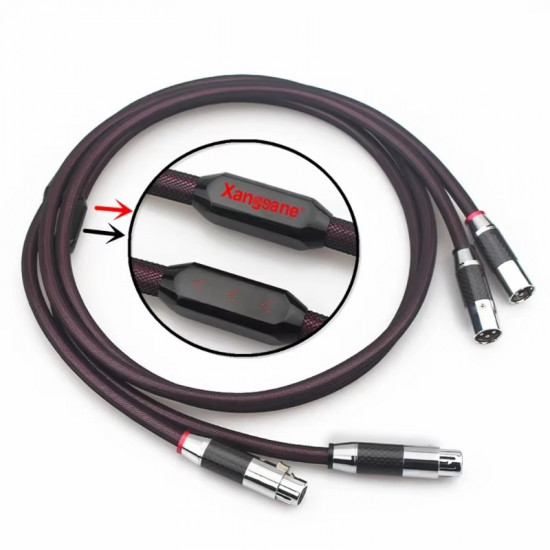 HiFi Audio Grade 4N Pure Silver Square Core XLR Audio Balance cable Silver Cannon Plug