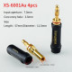 XS-6001Au 4pcs Copper Gold-plated Banana Plug DIY Speaker Amplifier Decoder Connector Wire Accessories