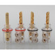 4 x DIY HiFi Speaker Banana Plug Copper Lock Audio Cable Connector 8mm