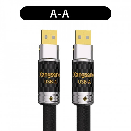 5n Pure Silver HiFi USB A To B Cable Amplifier Sound Card Decoder Data USB DAC/CD Mixer Cable Transmission Wiring