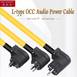 Right Angle Plug Hifi OCC Audio Power Cable Audio Amplifier Decoder Super High Power Saving Space US/EU