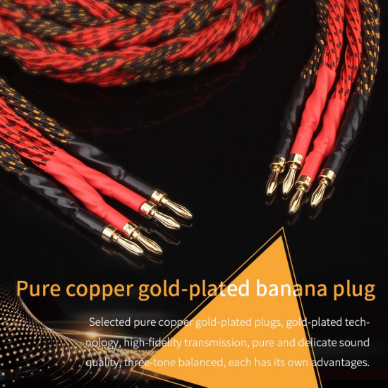 Oxygen Free Copper (OFC) Audio Hifi Speaker Cable High Current Audio Amplifier CD Player Connection Cord