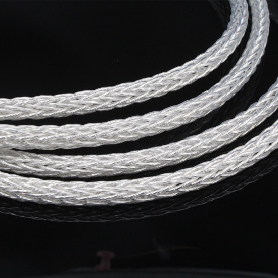 8N OCC Silver-plated Hifi Speaker Cable for High Performance Amplifier CD Sound Connecting Banana Spade Plug