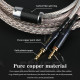 Audiophile Microspace Copper Silver-plated Audio Speaker Cable  Gold-plated Plug HIFI