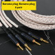 Audiophile Microspace Copper Silver-plated Audio Speaker Cable  Gold-plated Plug HIFI