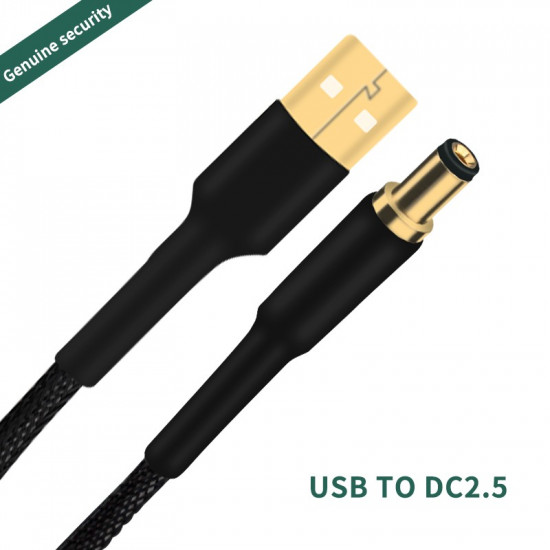 OCC High Fidelit DC Audio Power Cable USB A-2.5mm-2.1mm HiFi Dedicated Audiophile DC2.5-2.1