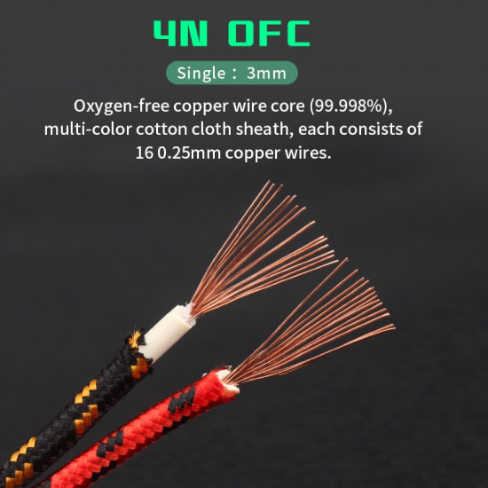 XD02 4N Oxygen-free Copper HiFi Speaker Cable A Pair