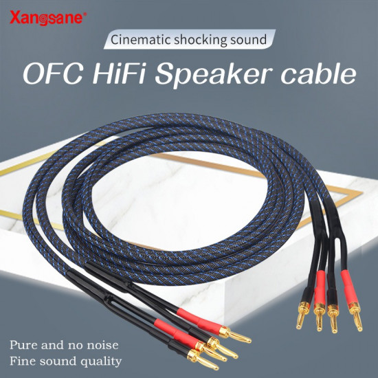 Oxygen-free Copper Hifi Audio Speaker Cable Professional Tube Amplifier Universal Connection Line  