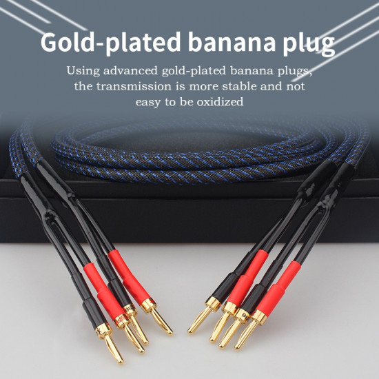 Oxygen-free Copper Hifi Audio Speaker Cable Professional Tube Amplifier Universal Connection Line  