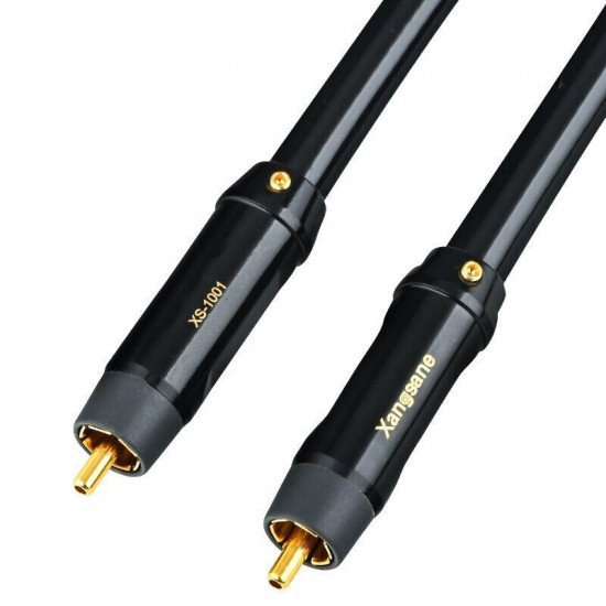 Pure Silver Coaxial Subwoofer Rca Audio Cable 75 Ω Output SPDIF Digital 5.1