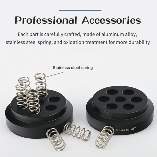 Xangsane 4pcs All-aluminum Alloy Solid Spring Foot Pad Silicone Shock Absorbing Gasket Foot Nail Amplifier Audio Machine Tripod