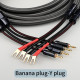 XS-6001Au 6N OFC Audio HiFi Speaker Cable Amplifier Connector 4*2mm 14AWG Square Core Copper Gold-plated Banana Plug