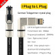 Pure Silver Cat 8 Network Cable Hifi Ethernet Cable 10 Gigabit Network 40Gbps2000MHz Crystal Plug Imported From Germany