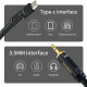 Pure Silver Type C To 3.5mm Male Audio Cable Car Adapter Aux Jack Mobile Phone Audio Cable Headphone