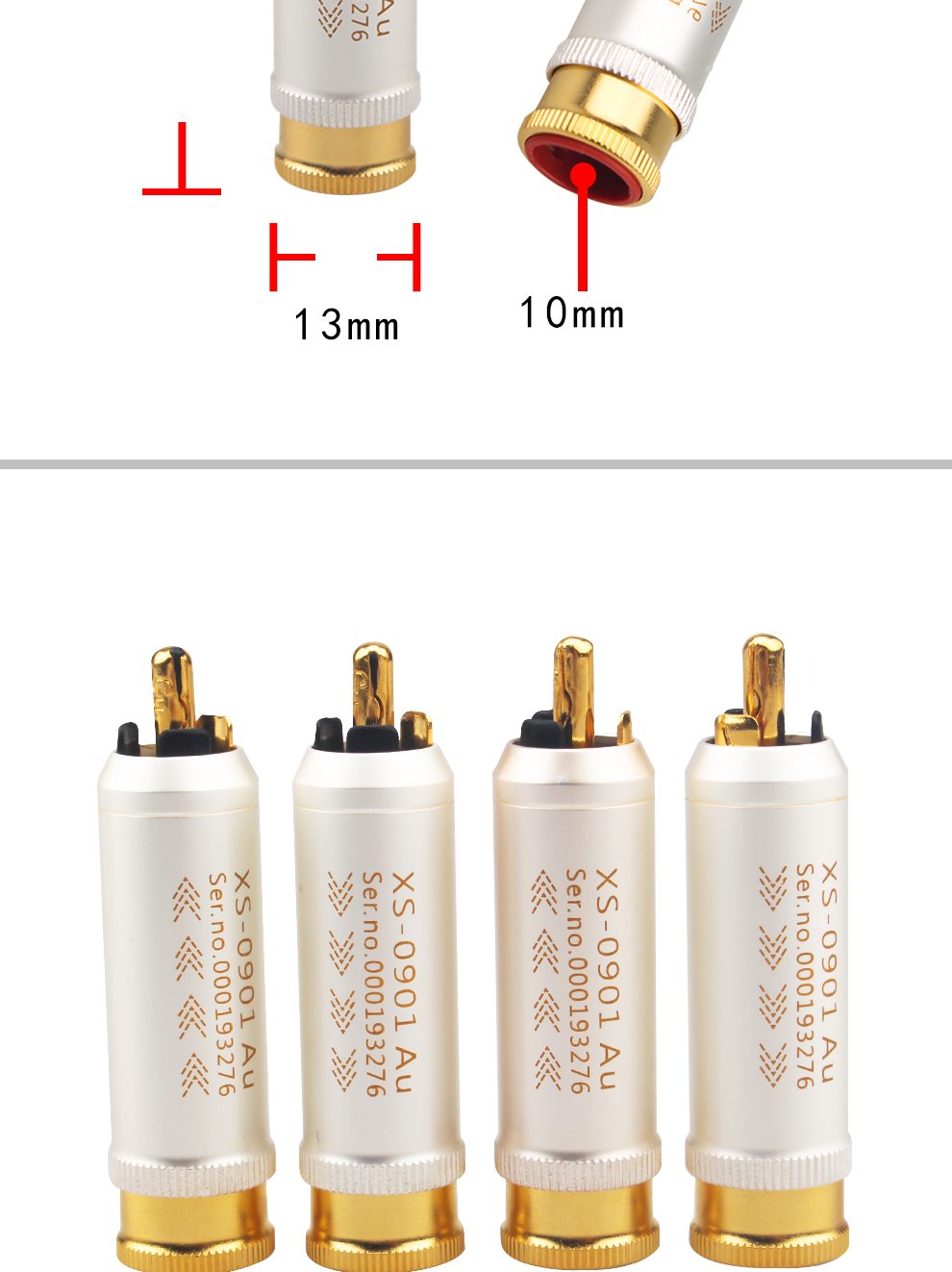 4pcs8pcs16pcs-Xangsane-red-copper-shell-gold-plated-RCA-audio-plug-power-amplifier-hifi-audio-and-video-connection-plug-3256801373766593