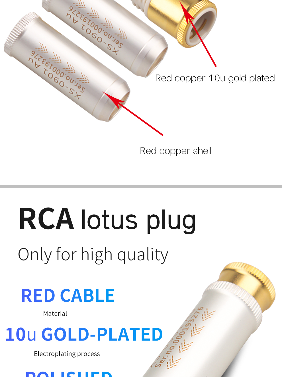 4pcs8pcs16pcs-Xangsane-red-copper-shell-gold-plated-RCA-audio-plug-power-amplifier-hifi-audio-and-video-connection-plug-3256801373766593