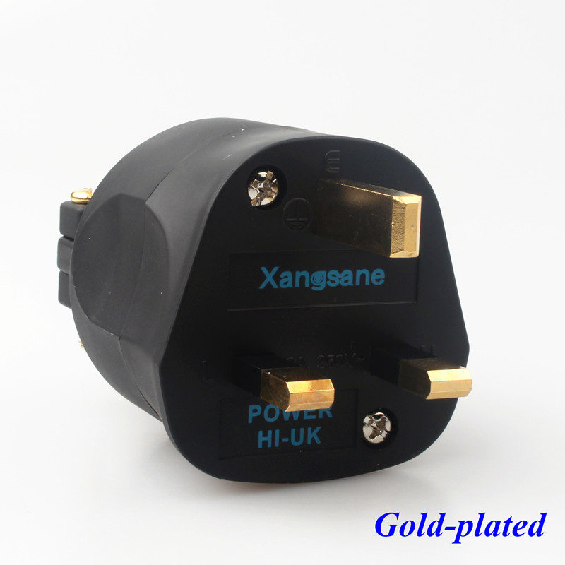 XangSane-HI-UK-British-standard-gold-plated-plated-guy-fever-power-cord-plug-hifi-audio-cable-plug-13A-250V-2255800357582364