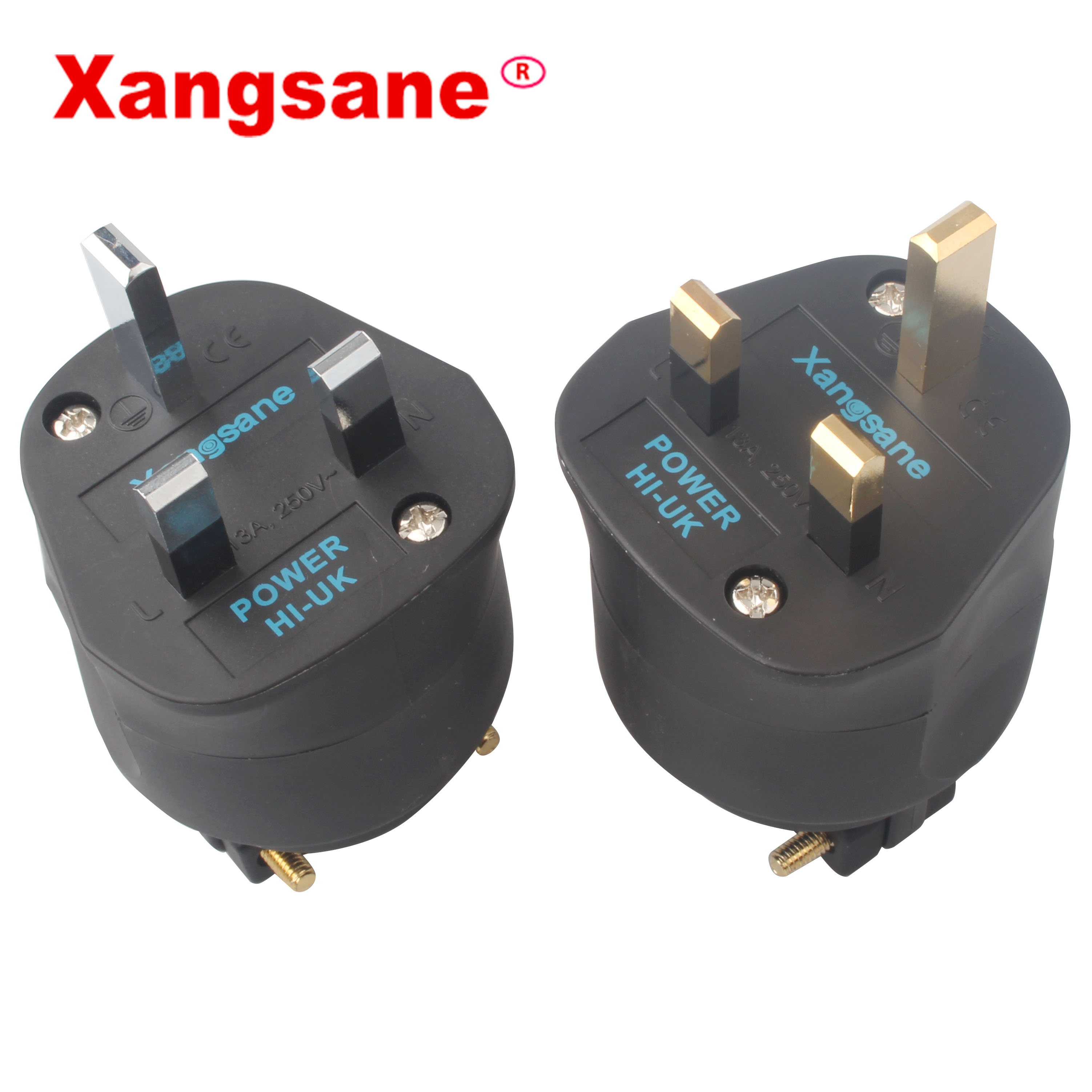 XangSane-HI-UK-British-standard-gold-plated-plated-guy-fever-power-cord-plug-hifi-audio-cable-plug-13A-250V-2255800357582364