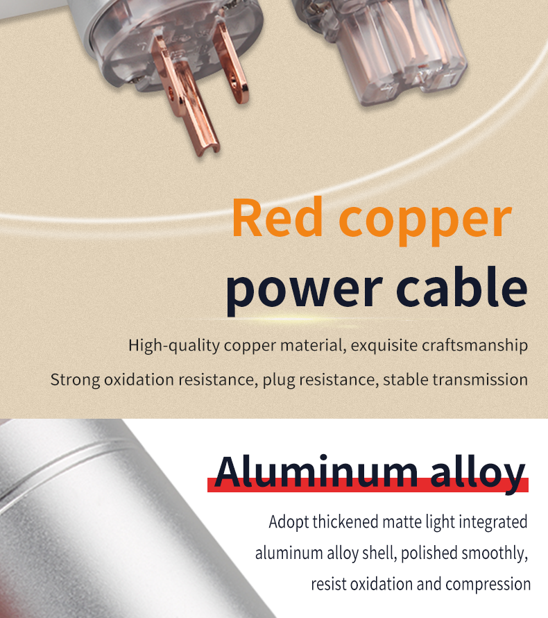 Xangsane-1-set-of-aluminum-alloy-shell-red-copper-US-insert-core-rhodium-platedgold-plated-power-plug-diy-power-cable-plug-3256801852012689