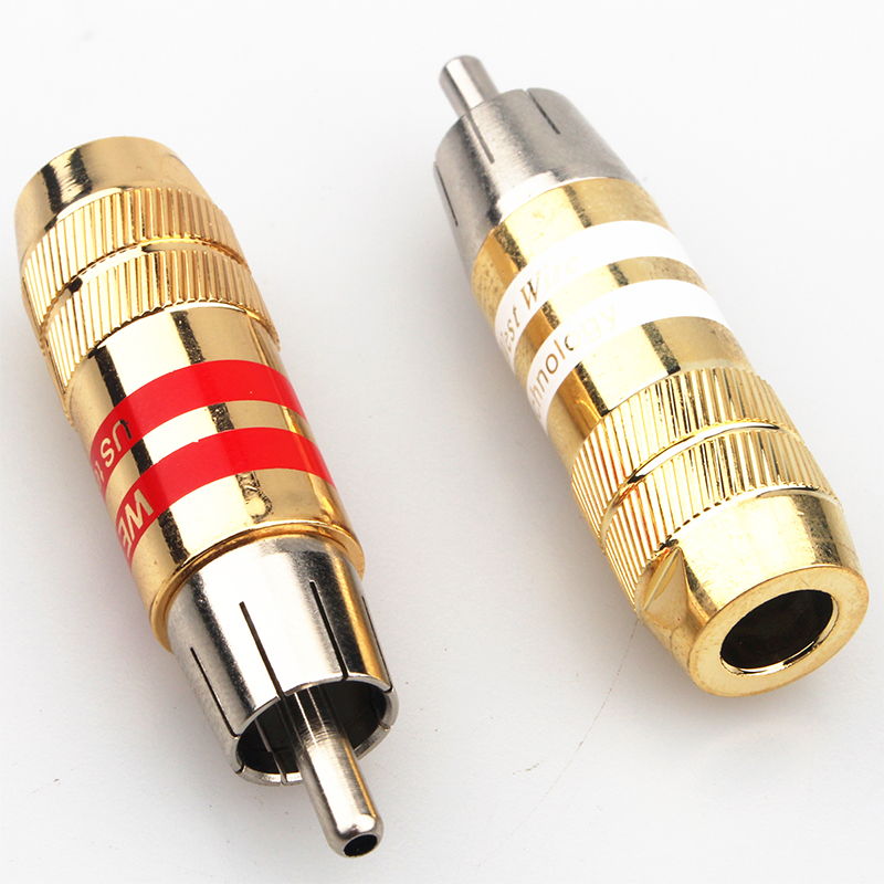 Xangsane-8PCS-20PCS-50PCS-100PCS-gold-plated-signal-cable-plug-power-amplifier-signal-cable-plug-fever-audio-RCA-lotus-plug-2255800565704642