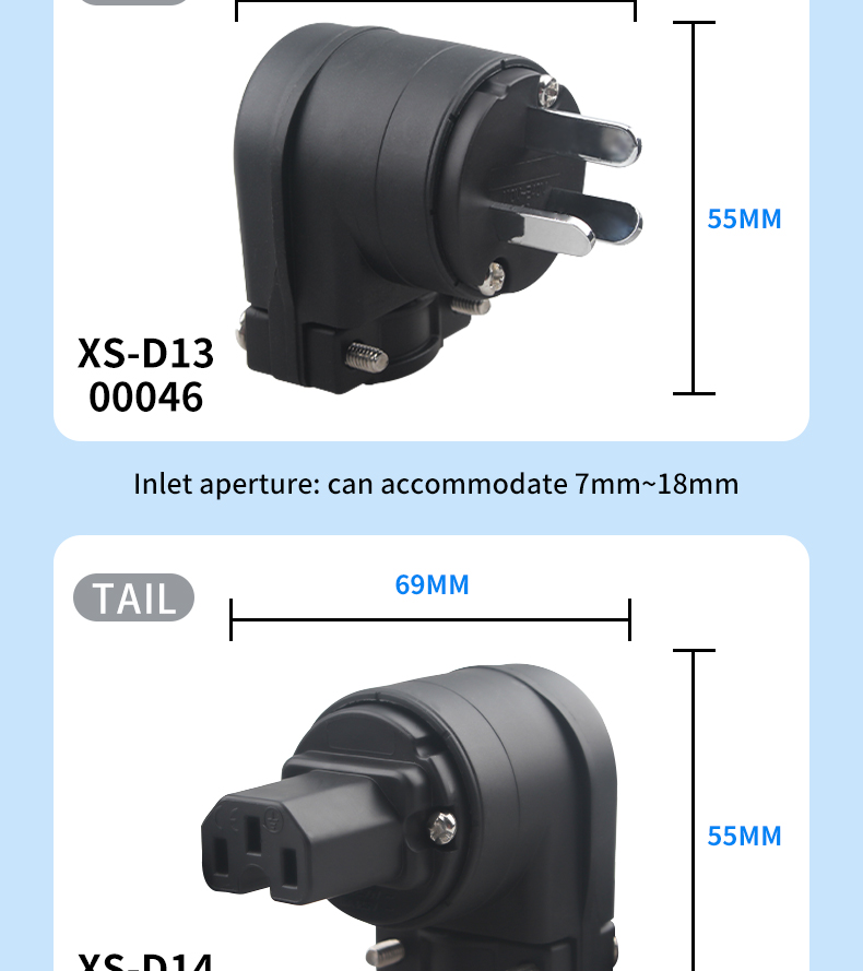 Xangsane-A-set-of-elbow-type-90pure-copper-rhodium-plated-AUUS-power-plug-power-amplifier-audio-line-plug-connector-3256802115145432