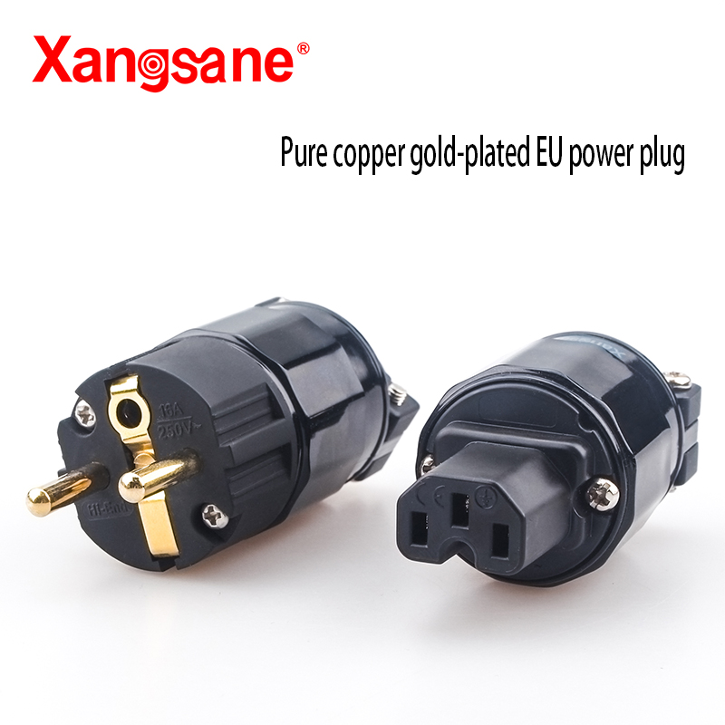 Xangsane-FI-11-HiFi-1-set-24K-Gold-Plated-Power-Plug-EU-version-power-plug-red-copper-Gold-Plated-power-plug-2251832817273458