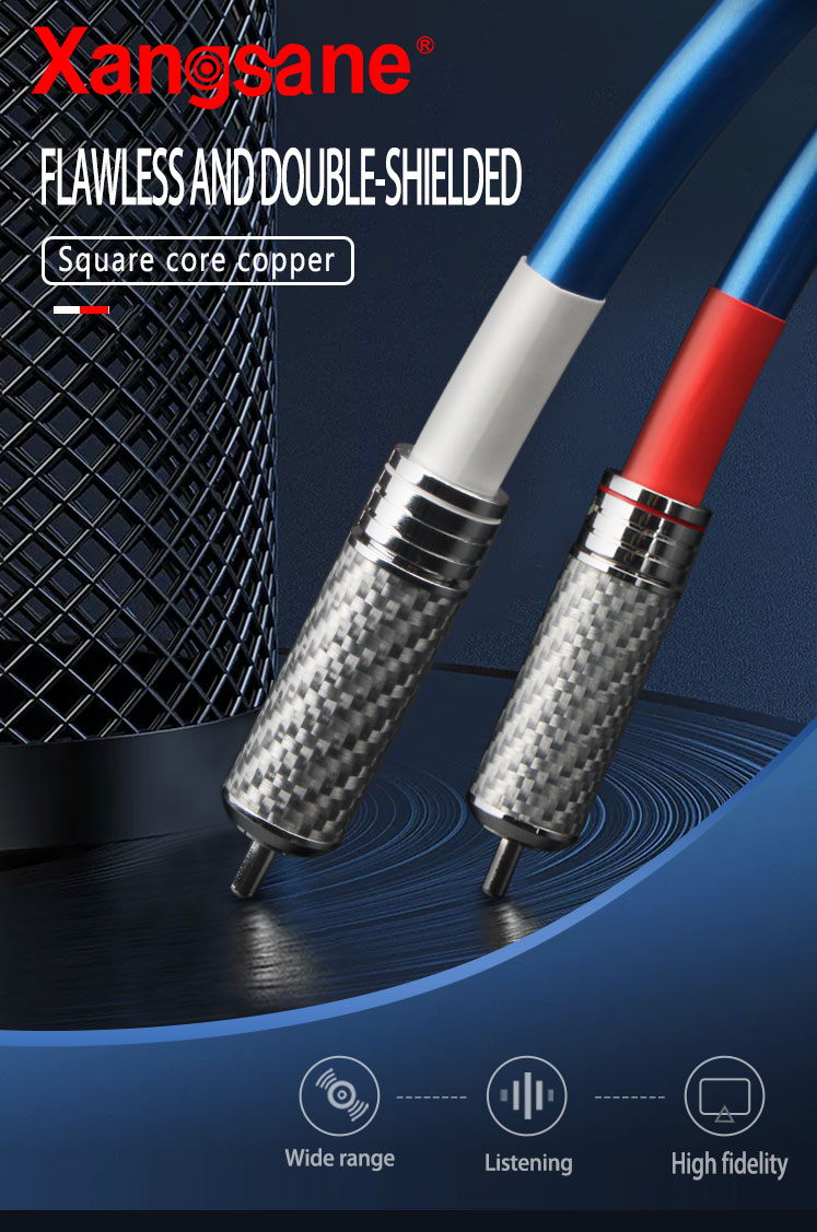 Xangsane-SP-8001Cu-square-core-OCC-copper-wire-audio-signal-cable-carbon-fiber-high-quality-rca-to-rca-cable-hifi-audio-cable-2252799821465993