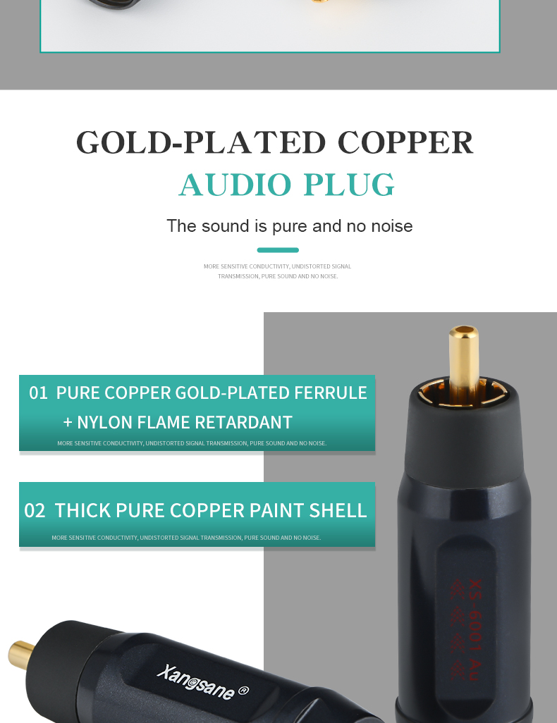 Xangsane-XS-6001Au-4pcs-8pcs-pure-copper-gold-plated-RCA-audio-hifi-plug-amplifier-connector-welding-rca-diy-speaker-plug-3256803403690225