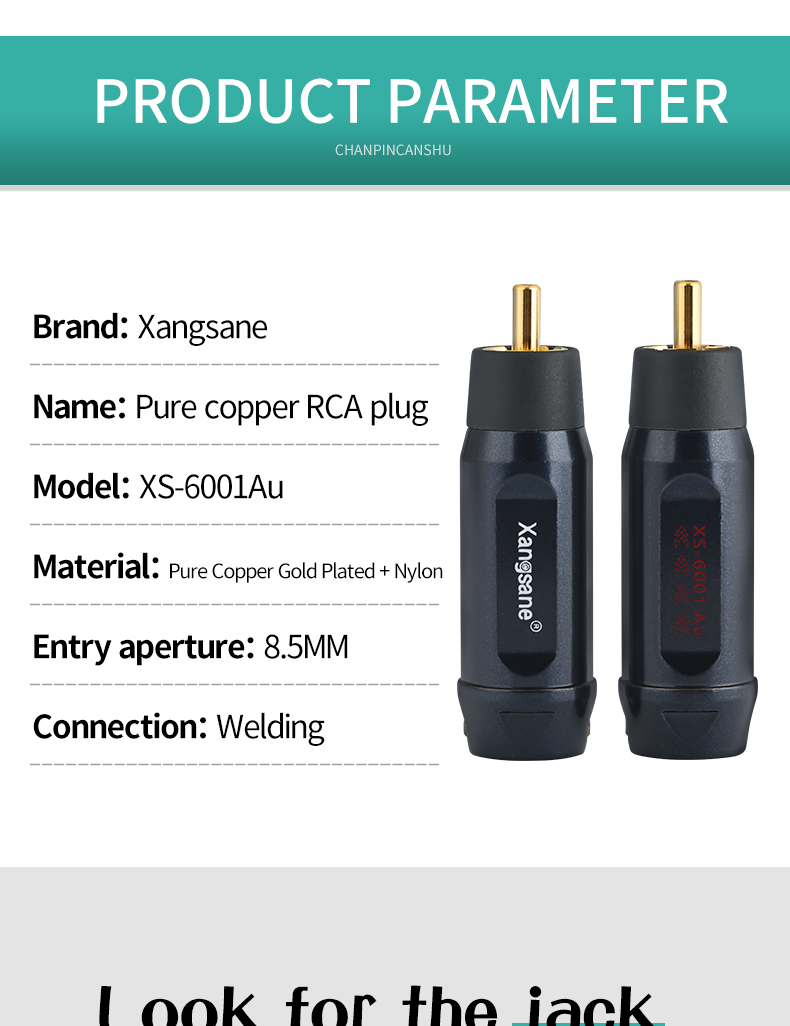 Xangsane-XS-6001Au-4pcs-8pcs-pure-copper-gold-plated-RCA-audio-hifi-plug-amplifier-connector-welding-rca-diy-speaker-plug-3256803403690225