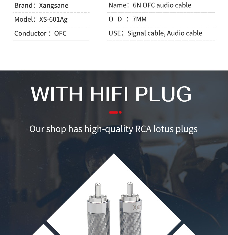 Xangsane-XS-601Ag-Audiophile-subwoofer-6N-Oxygen-free-copper-OFC-dual-core-signal-RCA-cable-audio-bulk-line-HiFi-XLR-balanced-3256802380356198