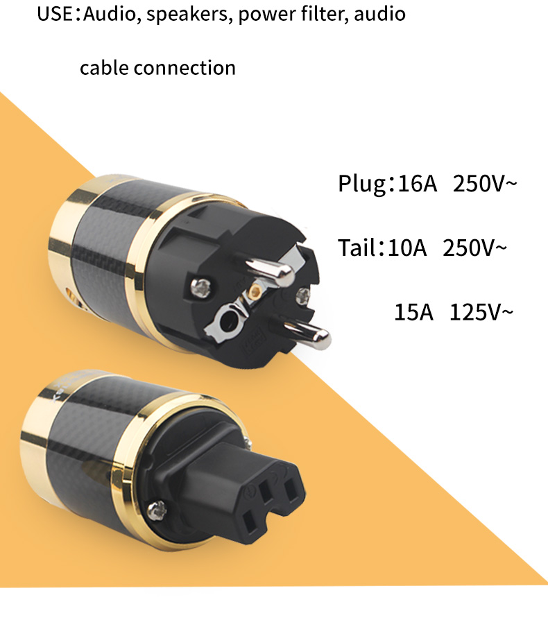 Xangsane-fever-hifi-one-set-carbon-fiber-red-copper-rhodium-plated-platinum-EU-power-cable-plug-power-amplifier-interface-DIY-3256801521297912