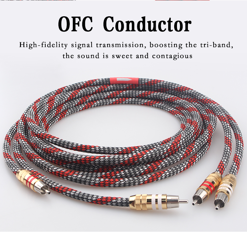 Xangsane-lava-red-hifi-rca-cable-audio-signal-cable-4NOFC-silver-plated-audio-cable-male-to-male-2RCA-to-2RCA-Amplifier-decoder-2251832823955915