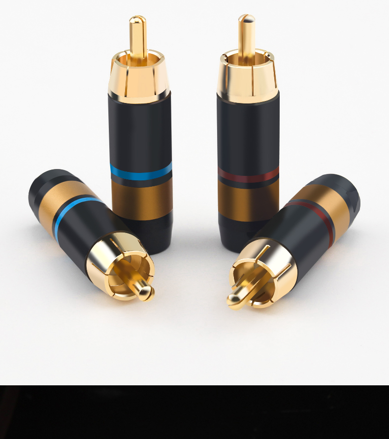 Xangsane-new-XS-R08-4pcs8pcs-pure-copper-gold-plated-RCA-lotus-plug-coaxial-cable-signal-cable-to-power-amplifier-accessories-3256802528490959