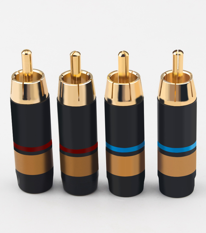 Xangsane-new-XS-R08-4pcs8pcs-pure-copper-gold-plated-RCA-lotus-plug-coaxial-cable-signal-cable-to-power-amplifier-accessories-3256802528490959