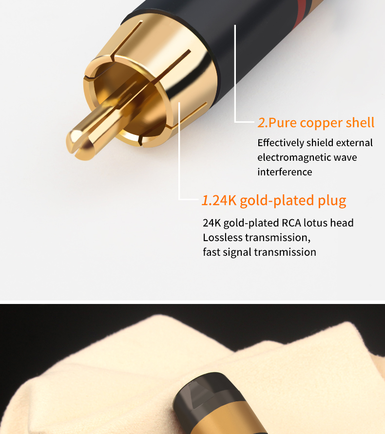 Xangsane-new-XS-R08-4pcs8pcs-pure-copper-gold-plated-RCA-lotus-plug-coaxial-cable-signal-cable-to-power-amplifier-accessories-3256802528490959