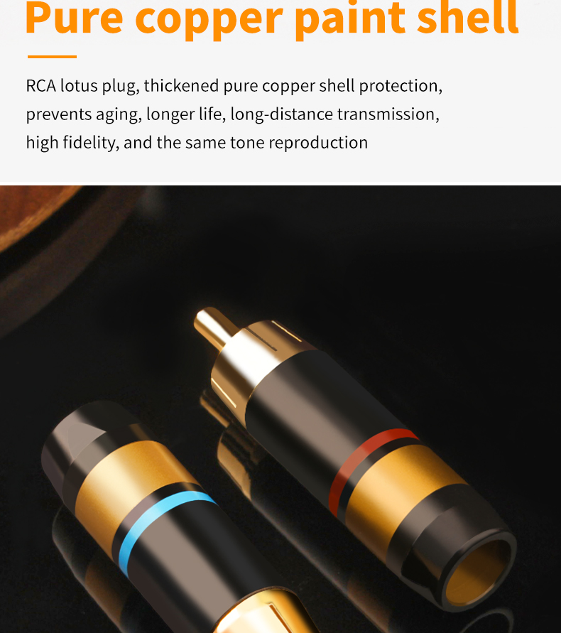 Xangsane-new-XS-R08-4pcs8pcs-pure-copper-gold-plated-RCA-lotus-plug-coaxial-cable-signal-cable-to-power-amplifier-accessories-3256802528490959