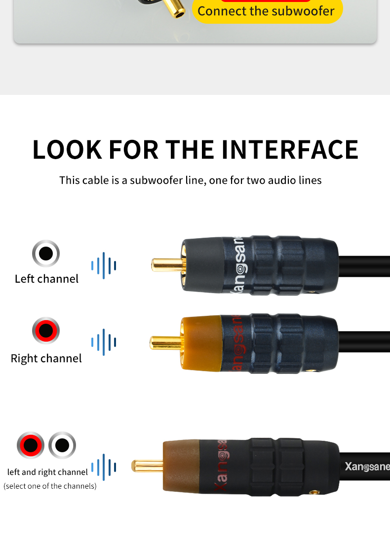 xangsane-4N-sterling-silver-one-rca-to-two-rca-audio-cable-subwoofer-special-amplifier-adapter-wiring-is-not-used-for-digital-3256804042231384